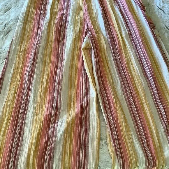 Nwt Rip Curl High Waist Wide Leg Striped Pants Size Large - Picture 13 of 16